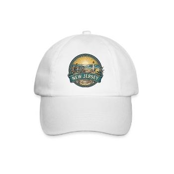 New Jersey Cape May Coast Retro-Reisegeschenk - Baseballkappe - Weiß/Weiß - Vorne