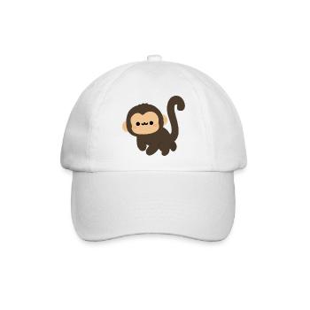 Spider Monkey Cartoon Charm - Baseballkappe - Weiß/Weiß - Vorne