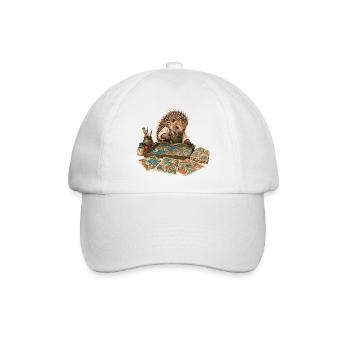 Stachelschwein marmoriert Papier - Baseballkappe - Weiß/Weiß - Vorne