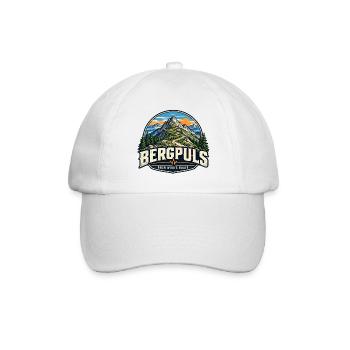 Bergpuls – Oben wird es ruhig - Baseballkappe - Weiß/Weiß - Vorne
