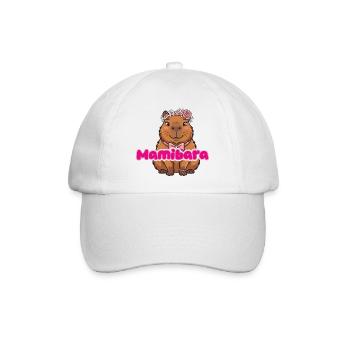 MamiBara Capybara - Baseballkappe - Weiß/Weiß - Vorne