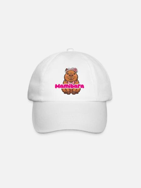 MamiBara Capybara - Baseballkappe - Weiß/Weiß