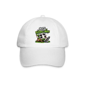 Heute nur Fußball-Modus - Baseballkappe - Weiß/Weiß - Vorne