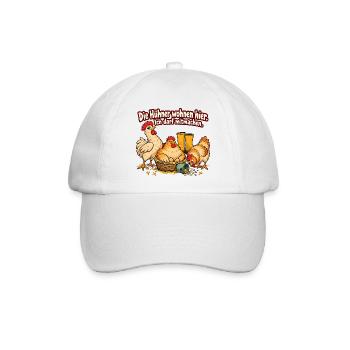 Hühnerhalter Hühnerhaltung Hühner Humor - Baseballkappe - Weiß/Weiß - Vorne