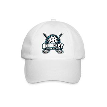 Unihockey Ballnetz Logo - Baseballkappe - Weiß/Weiß - Vorne