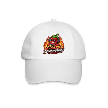 CrazyZockerDaddy - Baseballkappe - Weiß/Weiß - Vorne