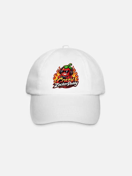 CrazyZockerDaddy - Baseballkappe - Weiß/Weiß