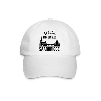 Saarbrücken Spruch Silhouette - Baseballkappe - Weiß/Weiß - Vorne