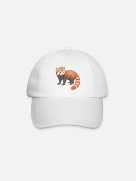 Roter Panda süßes Waldtier - Baseballkappe - Weiß/Weiß