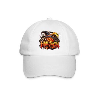 Halloween Kürbis mit Krallen - Baseballkappe - Weiß/Weiß - Vorne