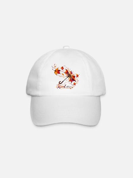 Herbstwind – Farben des Wandels - Baseballkappe - Weiß/Weiß