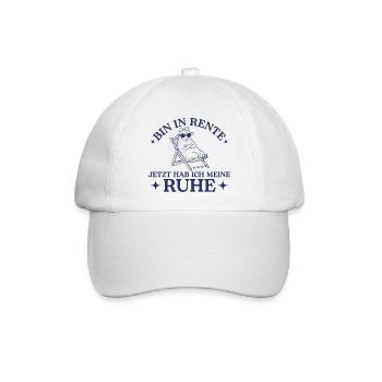 Rente hab ich meine Ruhe Rentnerin Schaf - Baseballkappe - Weiß/Weiß - Vorne