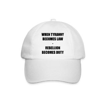 WHEN TYRANNY - Baseballkappe - Weiß/Weiß - Vorne