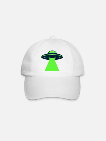 Ufo Alien Raumschiff Grafik - Baseballkappe - Weiß/Weiß