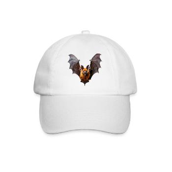 Fledermaus - Baseballkappe - Weiß/Weiß - Vorne