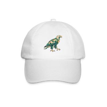 Poly Stil Adler - Baseballkappe - Weiß/Weiß - Vorne