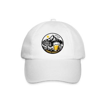 Bier am Berggipfel - Baseballkappe - Weiß/Weiß - Vorne