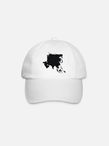 asien - Baseballkappe - Weiß/Weiß