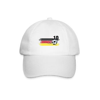 Fußballer spielt Fußball Fankultur Fußballstadion - Baseballkappe - Weiß/Weiß - Vorne