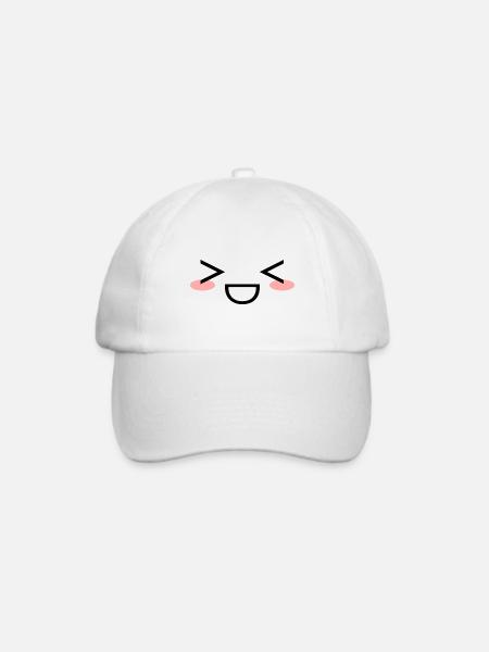 Kawaii - Baseballkappe - Weiß/Weiß