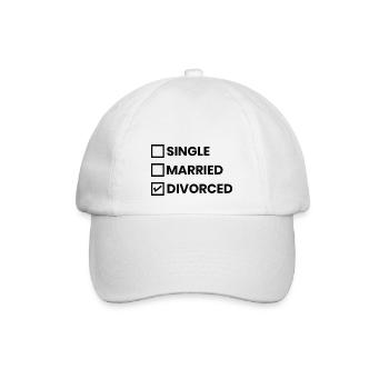 Divorced Marriage Ende Ehe Scheidung New Single - Baseballkappe - Weiß/Weiß - Vorne