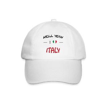 I love Italy - Baseballkappe - Weiß/Weiß - Vorne