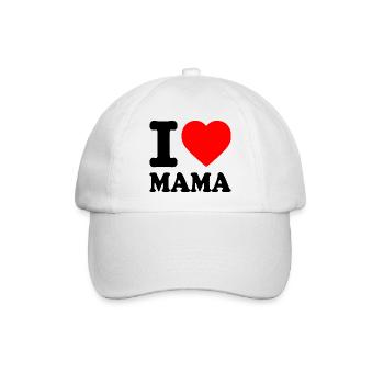 I love mama - Baseballkappe - Weiß/Weiß - Vorne