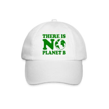 There is no planet b - Baseballkappe - Weiß/Weiß - Vorne
