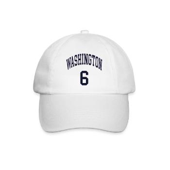 Washington 6 - Baseballkappe - Weiß/Weiß - Vorne