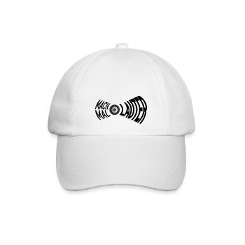 Mach Mal Lauter - Lautsprecher - auf hell - Baseballkappe - Weiß/Weiß - Vorne