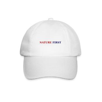 Nature First - Baseballkappe - Weiß/Weiß - Vorne