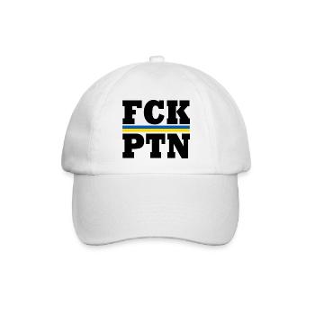 Fck ptn - Baseballkappe - Weiß/Weiß - Vorne