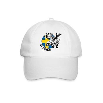 SVERIGE Elch Schweden Tier Wildnis Wilsigns - Baseballkappe - Weiß/Weiß - Vorne