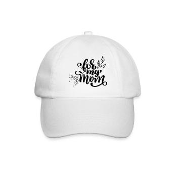 For my moms - Mother Day - Baseballkappe - Weiß/Weiß - Vorne