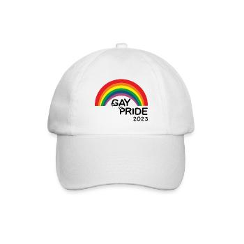 Gaypride 2023 Rainbow - Baseballkappe - Weiß/Weiß - Vorne