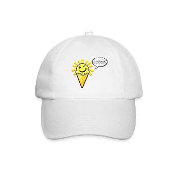 Eis als Sonne schmilzt mit witzigem Spruch - Baseballkappe - Weiß/Weiß - Vorne