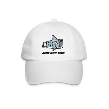 Grate White Shark – animal print - Baseballkappe - Weiß/Weiß - Vorne