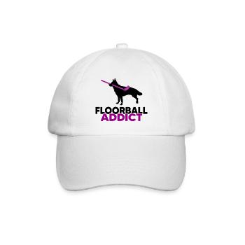 Floorballspieler Floorball-addict Unihockey - Baseballkappe - Weiß/Weiß - Vorne