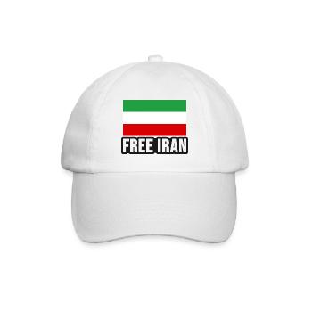 free Iran - Baseballkappe - Weiß/Weiß - Vorne