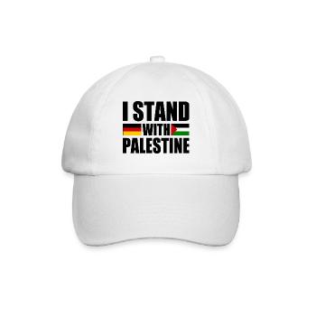 I stand with palestine - Baseballkappe - Weiß/Weiß - Vorne