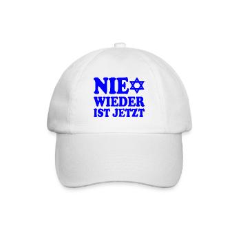 Nie wieder ist jetzt - Baseballkappe - Weiß/Weiß - Vorne