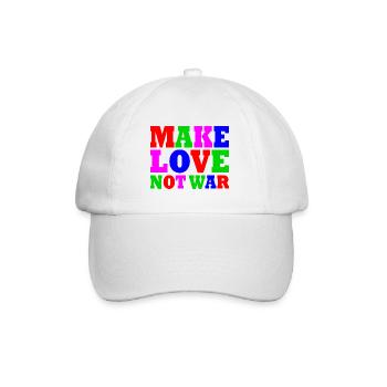 Make love not war - Baseballkappe - Weiß/Weiß - Vorne