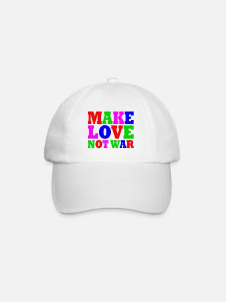 Make love not war - Baseballkappe - Weiß/Weiß
