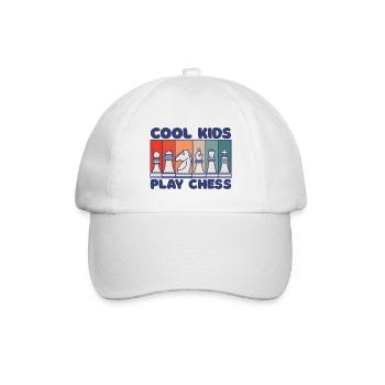 schachbrett schachbrett schachspieler Schach - Baseballkappe - Weiß/Weiß - Vorne