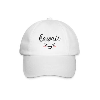 Kawaii - Baseballkappe - Weiß/Weiß - Vorne