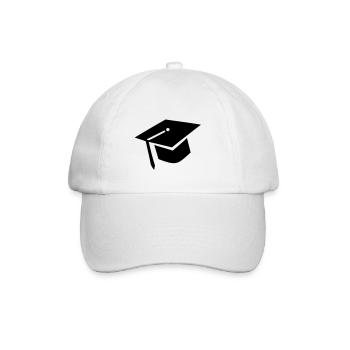 doktorhut uni abi barett doktorhut mortarboard - Baseballkappe - Weiß/Weiß - Vorne