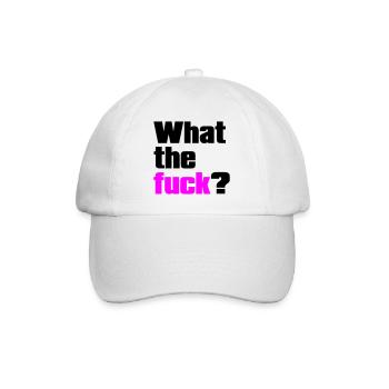 what the fuck ? - Baseballkappe - Weiß/Weiß - Vorne