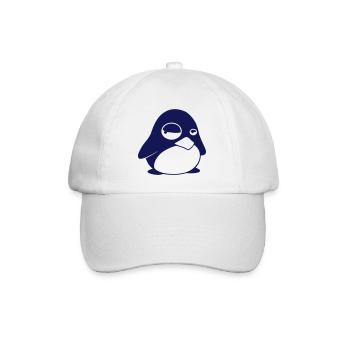 TUX Pinguin, LINUX v2.0 - Baseballkappe - Weiß/Weiß - Vorne