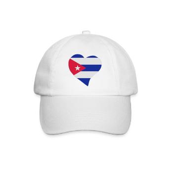 Cuban Herz - Baseballkappe - Weiß/Weiß - Vorne