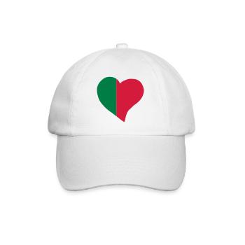 Portugiesisch Herzen - Baseballkappe - Weiß/Weiß - Vorne